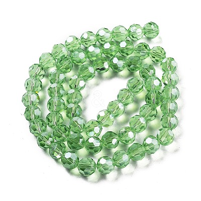 Electroplate Transparent Glass Beads Strands EGLA-A035-T10mm-A09-1