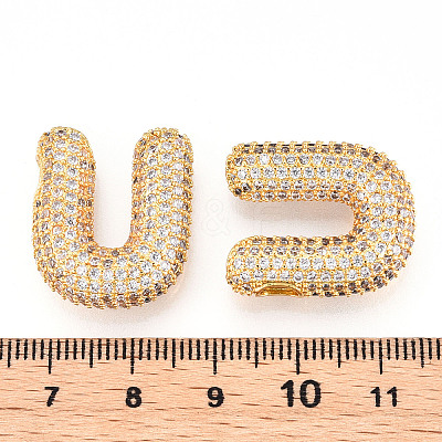 Brass Micro Pave Cubic Zirconia Pendants KK-N254-06G-U-1