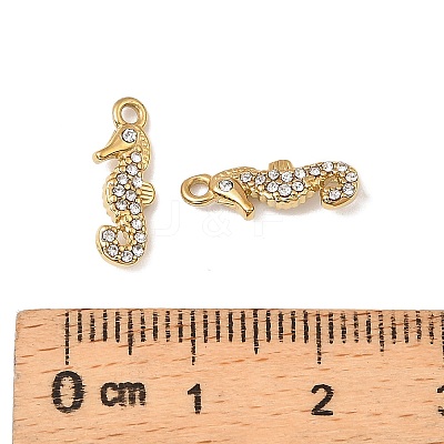 304 Stainless Steel with Crystal Rhinestone Charms STAS-G358-05G-07-1
