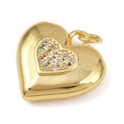 Brass Micro Pave Cubic Zirconia Pendants KK-B150-16G-1