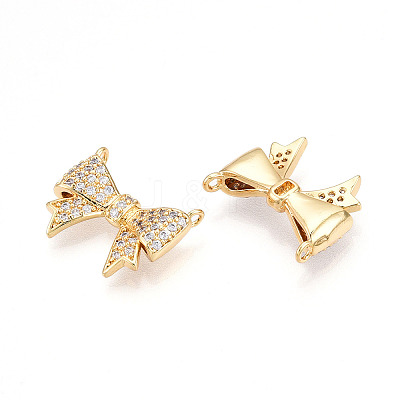 Brass Micro Pave Cubic Zirconia Pendants KK-N257-38G-1