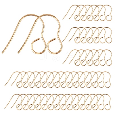 100Pcs 316 Stainless Steel Hypoallergenic French Earring Hooks JX137B-1