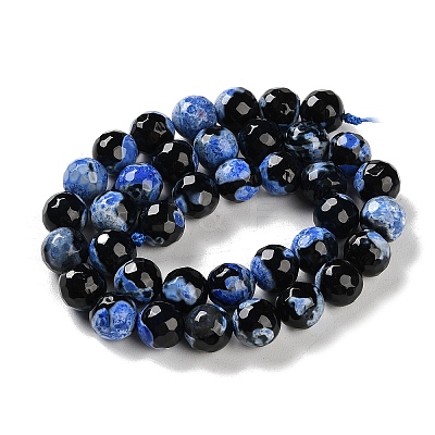 Natural Fire Crackle Agate Beads Strands G-M437-A01-01J-1