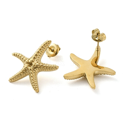 304 Stainless Steel Stud Earrings Findings STAS-G317-08G-1
