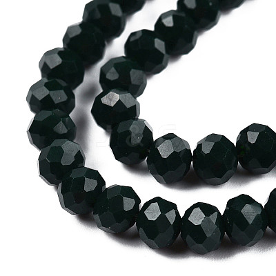 Opaque Solid Color Imitation Jade Glass Beads Strands EGLA-A044-P8mm-D12-1