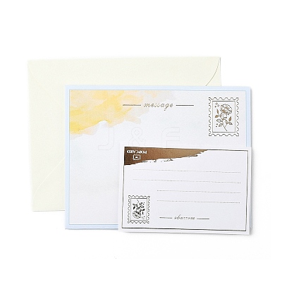 Pop Up 3D Flower Paper Greeting Cards AJEW-L102-01B-1
