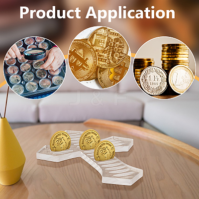 Acrylic Coin Base Display Holder ODIS-WH0078-05A-1