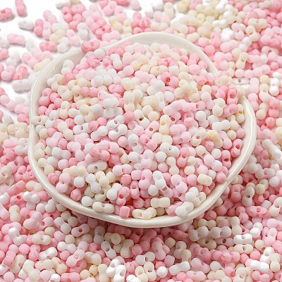 Macaron Color Opaque Frosted Glass Seed Beads SEED-K009-12B-02-1