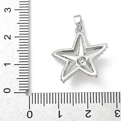 Brass Micro Pave Cubic Zirconia Pendants KK-Z134-18P-01-1