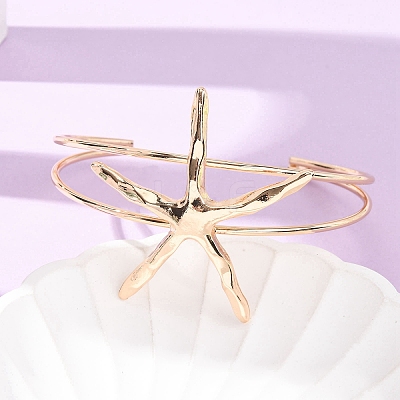 Alloy Cuff Bangles for Women BJEW-Z168-01G-02-1