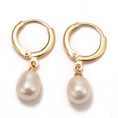 Brass Hoop Earrings EJEW-D275-02G-01-1