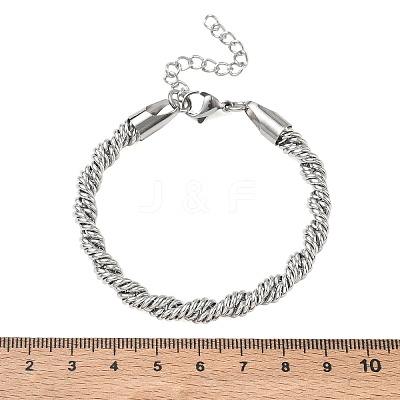 6MM 304 Stainless Steel Round Rope Chain Bracelets SA-CBA2696-25P-1