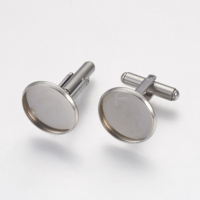 Tarnish Resistant 304 Stainless Steel Cuffinks STAS-G187-23P-8mm-1