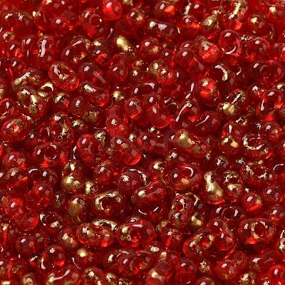 Spray Painted Glass Seed Beads SEED-F005-06A-02-1