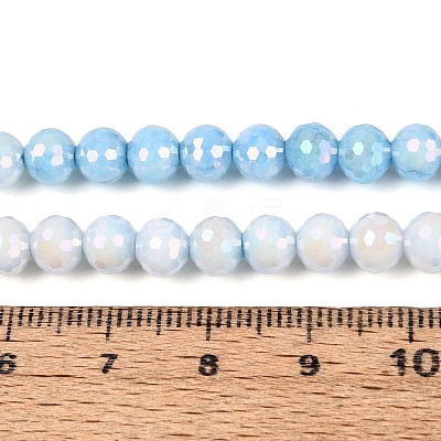 Anti-Tarnish Electroplate Glass Beads Strands GLAA-N056-6mm-10-1
