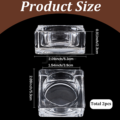 2Pcs Glass Candle Cups AJEW-SC0004-47C-1