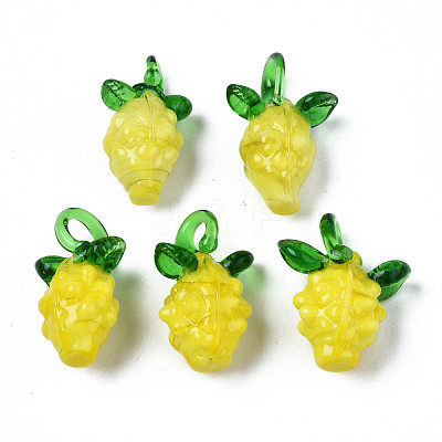 Handmade Bumpy Lampwork Pendants X-LAMP-S194-024-1
