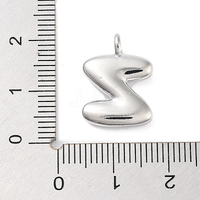 Rack Plating Brass Balloon Letter Pendants KK-C050-01P-Z-1