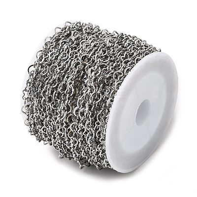 304 Stainless Steel Heart Link Chains CHS-L033-06P-1