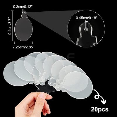Transparent Acrylic Disc Pendants TACR-NB0001-07B-1