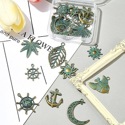 9 Styles Zinc Alloy Pendants FIND-FS0002-71-1
