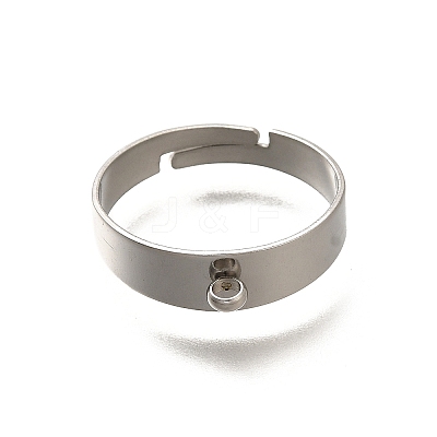 316 Surgical Stainless Steel Adjustable Ring Components STAS-F311-19P-1