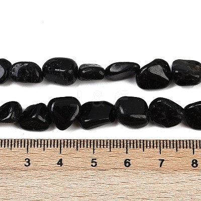 Natural Black Tourmaline Beads Strands G-Q060-E15-1