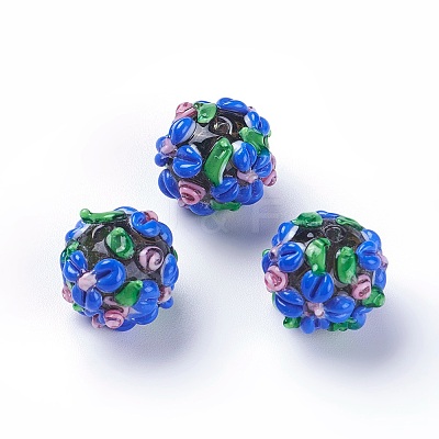 Handmade Bumpy Lampwork Beads LAMP-E021-07B-1