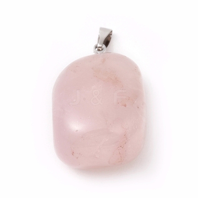 Natural Rose Quartz Pendants G-k302-B22-1