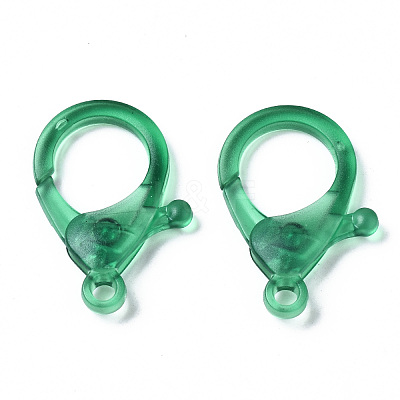 Transparent Acrylic Lobster Claw Clasps TACR-T023-01C-1