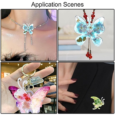 DIY Butterfly Charm Pendant Silicone Molds for DIY Earring Making DIY-YW0009-43-1