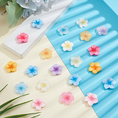96Pcs 12 Colors Transparent Resin Cabochons CRES-ME0001-03-1