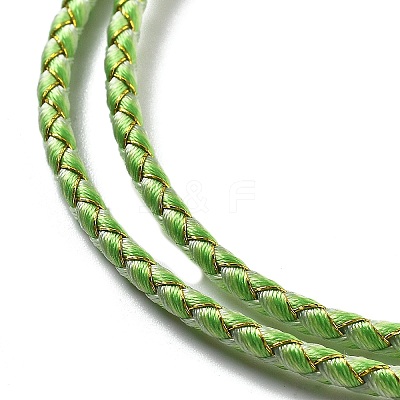 Polyester Cord Braided Necklace Makings MAK-L043-03G-27-1