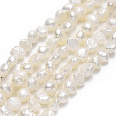 Natural Cultured Freshwater Pearl Beads Strands PEAR-A005-07C-01-1