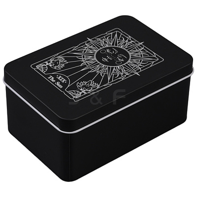 Iron Tarot Card Collection Boxes CON-WH20021-002A-1