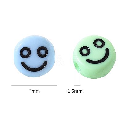 Opaque Acrylic Beads MACR-YW0001-22L-1