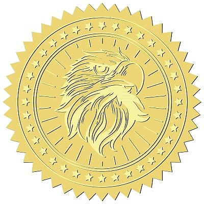 34 Sheets Self Adhesive Gold Foil Embossed Stickers DIY-WH0509-017-1