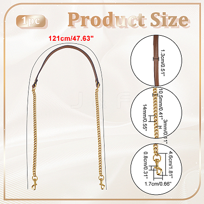 PU Leather Bag Handles PURS-WH0005-64G-1