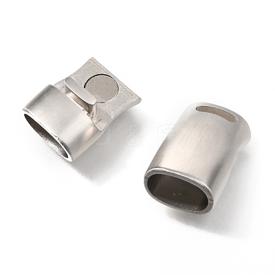 Tarnish Resistant 304 Stainless Steel Magnetic Clasps with Glue-in Ends STAS-C020-07P-1