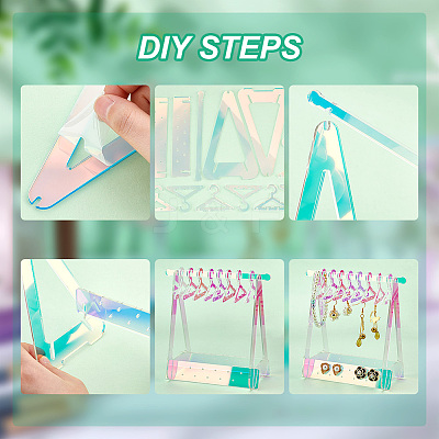 Transparent Acrylic Earring Display Stand EDIS-HY0001-03B-1
