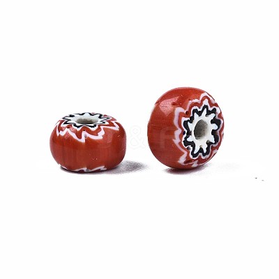 Handmade Millefiori Lampwork Beads LAMP-S197-018-1