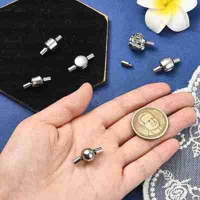 6Pcs 6 Styles 304 Stainless Steel Box Clasps STAS-CJ0002-72-1