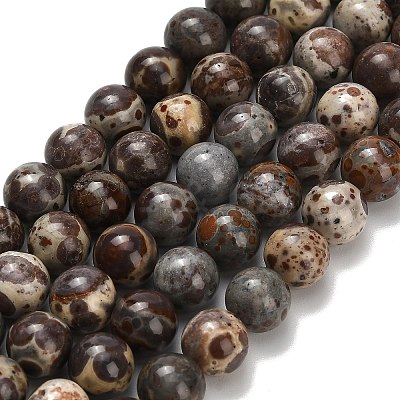 Natural Astroite Jasper Beads Strands G-H329-C02-8mm-1