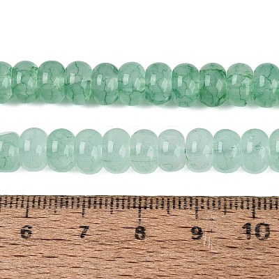 Imitation Jade Crackle Glass Beads Strands GLAA-Q108-05A-A06-1