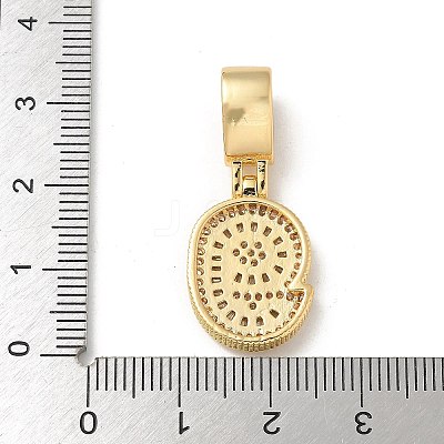 Brass Clear Cubic Zirconia European Dangle Charms LS-KK-R003-01G-09-1