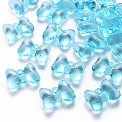 Transparent Acrylic Pendants TACR-T024-02BB-946-1