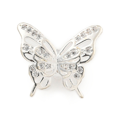 Brass Cubic Zirconia Beads KKB-L215-033S-1