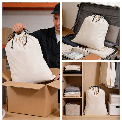 3Pcs 3 Styles Flannel Packing Drawstring Bags ABAG-CO0001-01-1