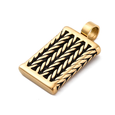 304 Stainless Steel Enamel Pendants STAS-U043-04G-1