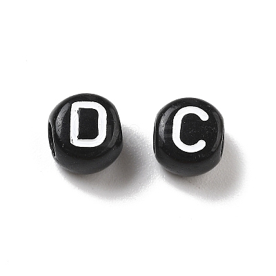 Opaque Acrylic Beads OACR-D282-01B-1